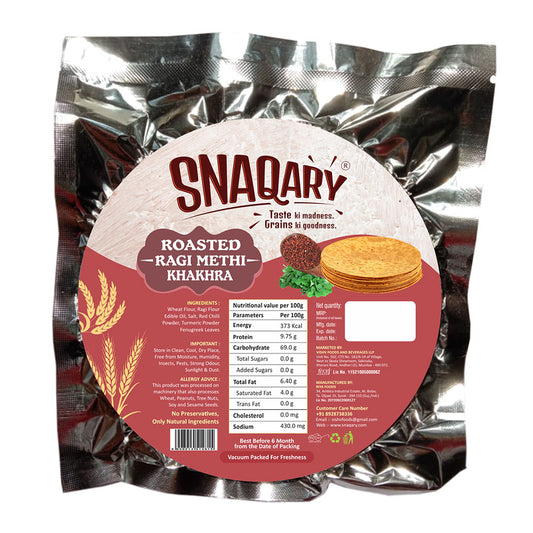 Roasted Ragi Methi Khakhra (Pack of 4)