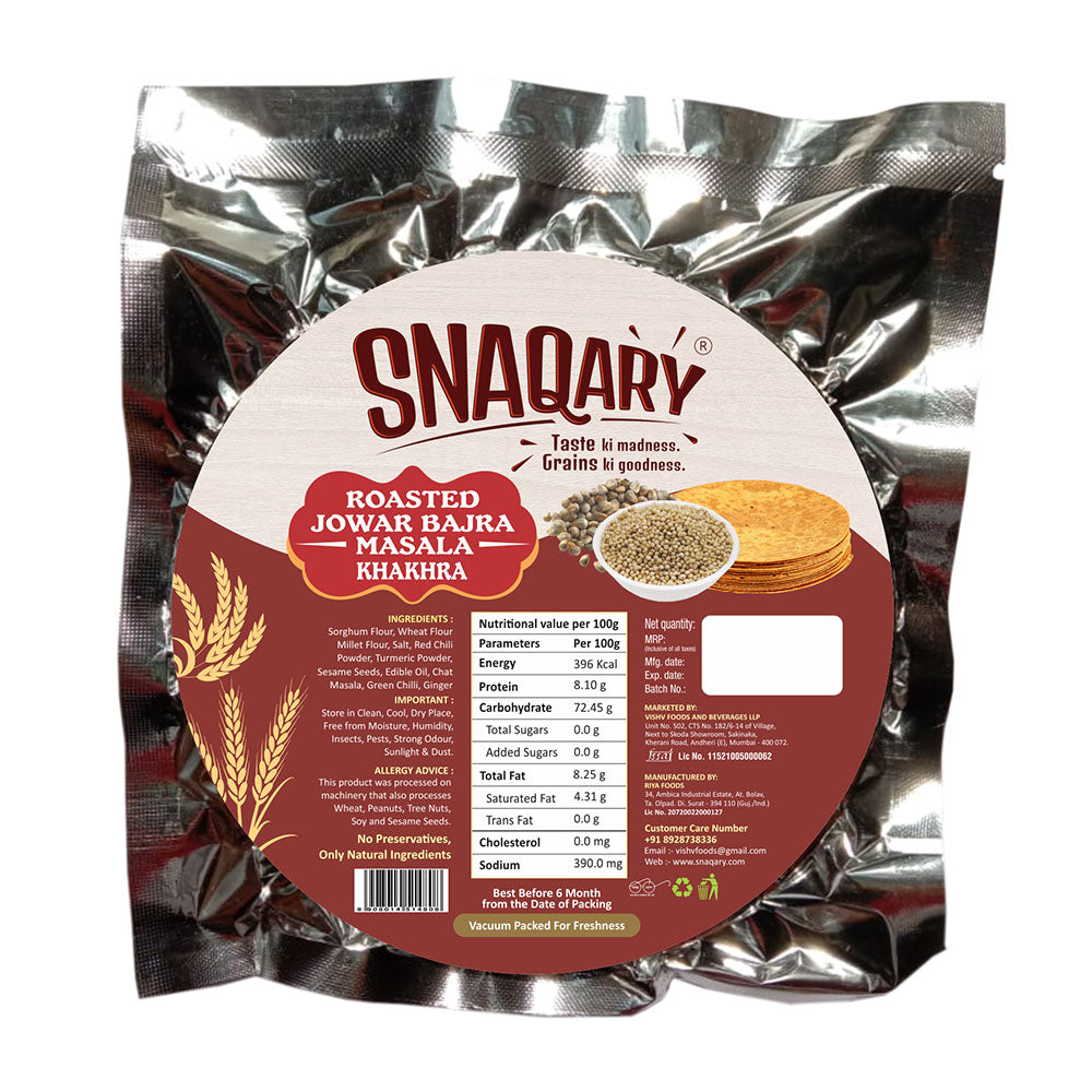 Jowar Bajra Masala Khakhra (Pack of 4)